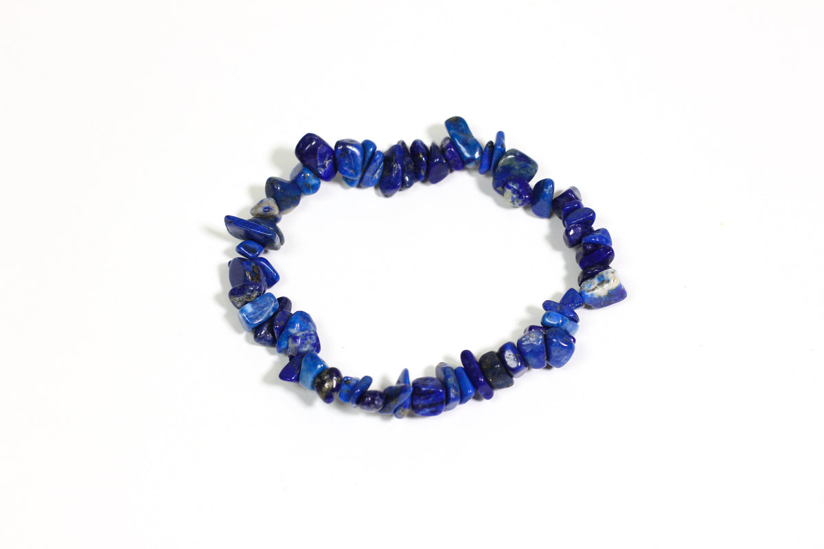 Bracelet En Lapis Lazuli Avec Connecteur Peace & Love - Neuf Avec étiquettes